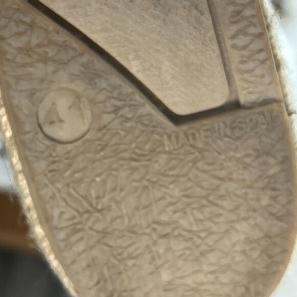 Maypol Anthropologie White Leather Espadrille Sneakers Size 41 - Picture 7 of 7